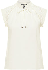 B-WARE DREIMASTER VINTAGE DAMEN BLUSE Gr.M Farbe Wollweiss