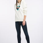 B-WARE MYMO DAMEN KAPUZENPULLOVER GR.XS FARBE WEISS