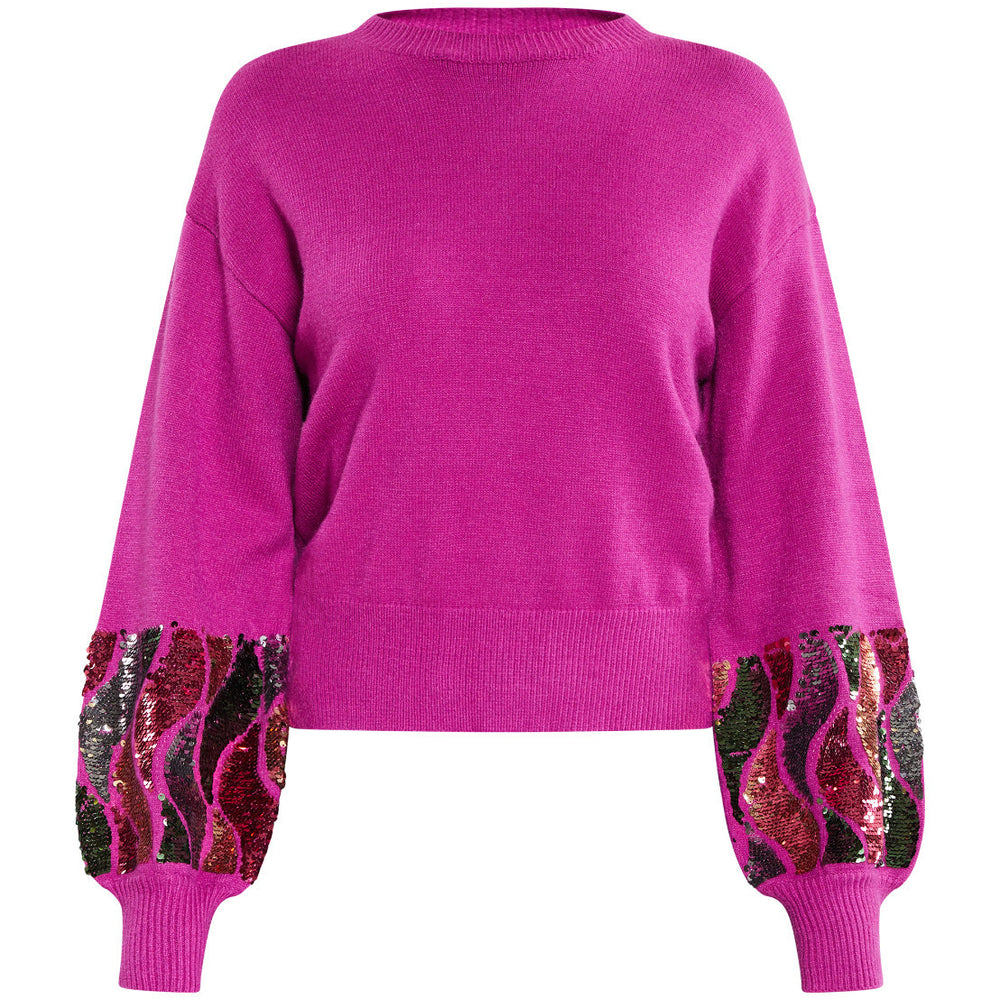 B-WARE FAINA DAMEN PULLOVER Gr, M/L Farbe Fuchsia