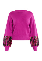B-WARE FAINA DAMEN PULLOVER Gr, M/L Farbe Fuchsia