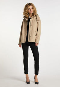 B-WARE DREIMASTER KLASSIK DAMEN REGENJACKE GR.XS FARBE BEIGE