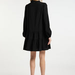 B-WARE DREIMASTER KLASSIK DAMEN LANGARMKLEID GR.L FARBE SCHWARZ