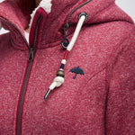 B-WARE SCHMUDDELWEDDA Mantel mit Teddyfutter GR.S FARBE BEERE MELANGE