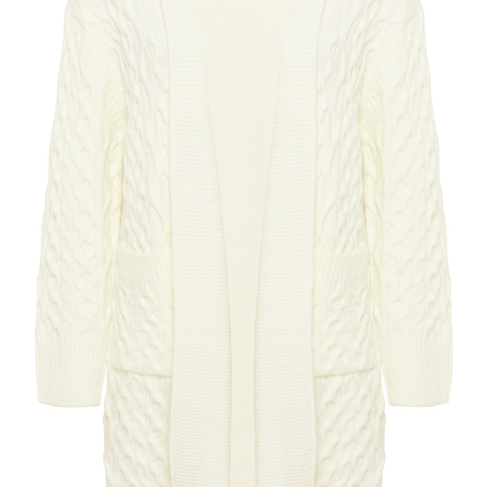 B-WARE DreiMaster Vintage Damen Strickjacke Gr. M/L Farbe Wollweiss