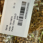 B-WARE FAINA DAMEN TOP Gr. M Farbe Gold