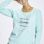 B-WARE MYMO DAMEN SWEATER GR.L FARBE MINZE