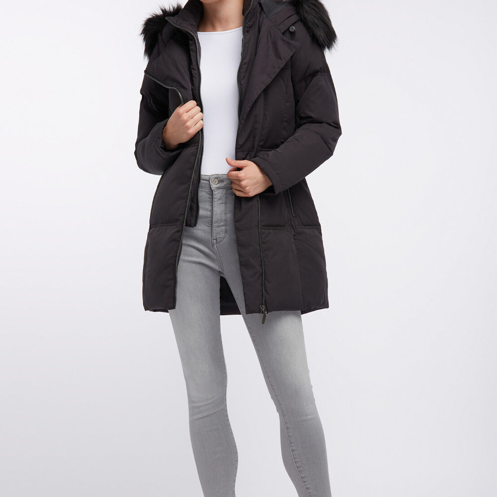 B-WARE DREIMASTER DAMEN MANTEL Gr. L Farbe Schwarz