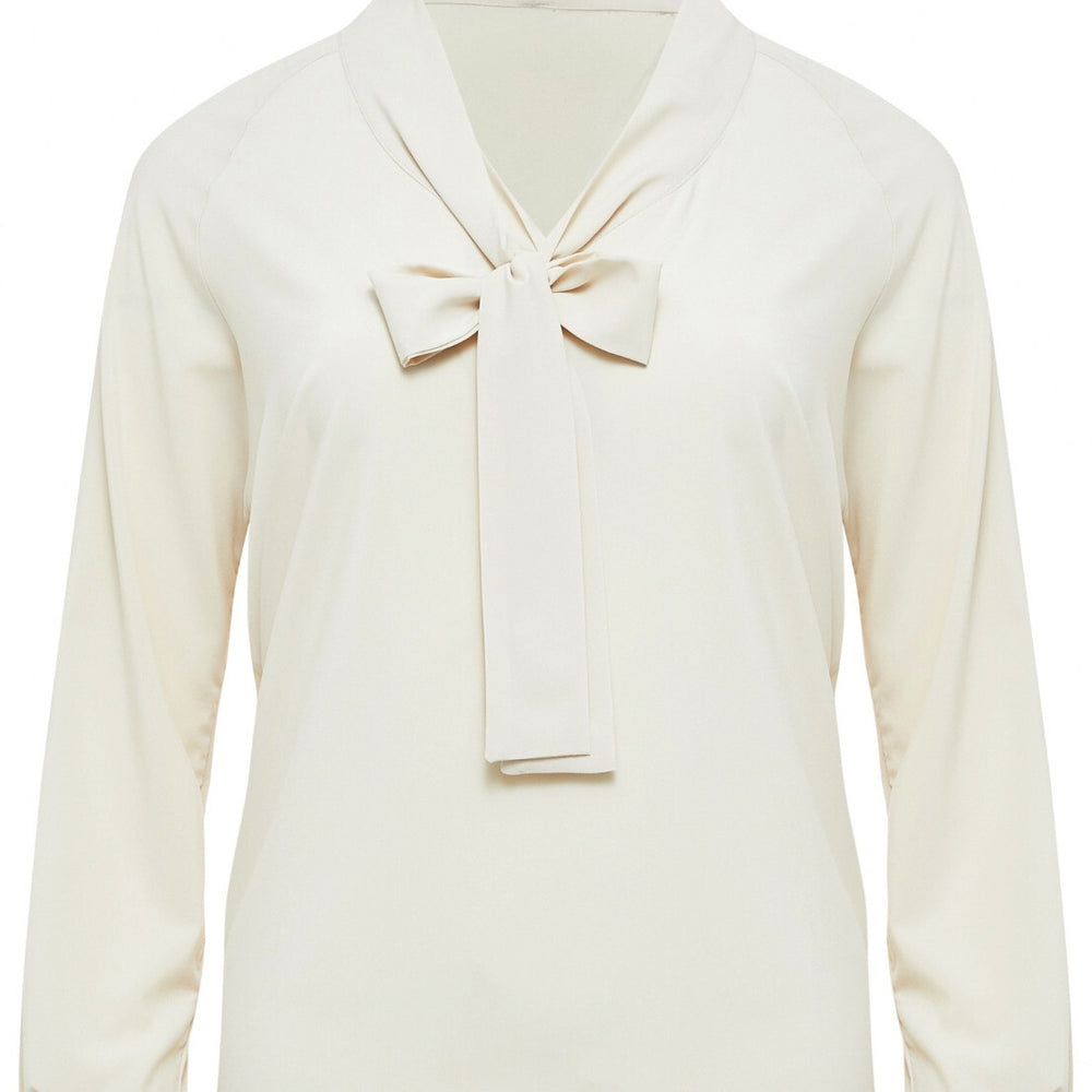 B-WARE DREIMASTER KLASSIK DAMEN BLUSE Gr. XS Farbe Beige