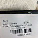 B-WARE FAINA DAMEN STRICKPULLOVER Gr. M/L Farbe Wollweiss Silber