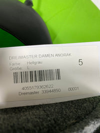 B-WARE DREIMASTER DAMEN ANORAK Gr. L Farbe Hellgrau