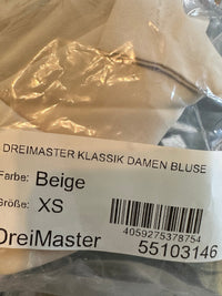 B-WARE DREIMASTER KLASSIK DAMEN BLUSE Gr. XS Farbe Beige