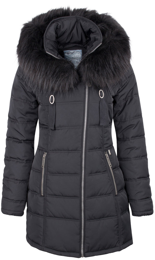 B-WARE DREIMASTER DAMEN MANTEL Gr. L Farbe Schwarz