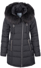 B-WARE DREIMASTER DAMEN MANTEL Gr. L Farbe Schwarz