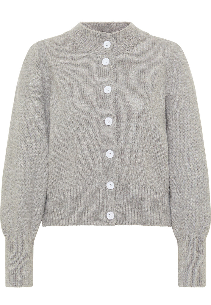 B-WARE MYMO DAMEN STRICKJACKE Gr. M/L Farbe Grau Melange