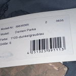 Musterware/Einzelstück DAMEN DREIMASTER PARKA GR.S FARBE DUNKELGRAUBLAU