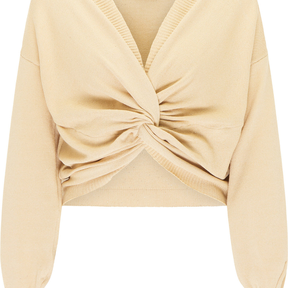 B-WARE FAINA DAMEN STRICKPULLOVER GR.XL/XXL FARBE BEIGE