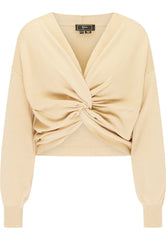 B-WARE FAINA DAMEN STRICKPULLOVER GR.XL/XXL FARBE BEIGE