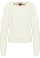 B-WARE FAINA DAMEN STRICKJACKE / Pullover Gr. M/L Farbe Weiss