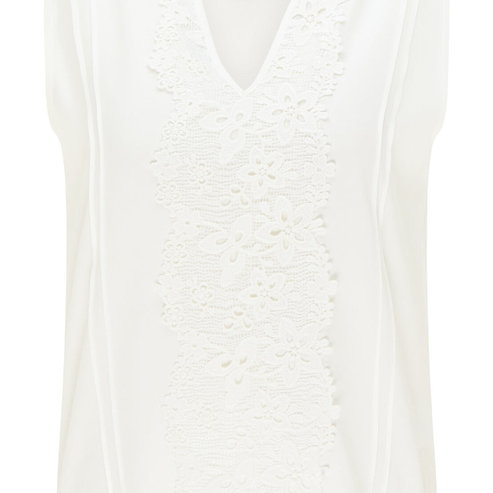 B-WARE DREIMASTER VINTAGE DAMEN TOP Gr. L Farbe Wollweiss