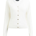 B-WARE FAINA DAMEN STRICKJACKE GR.M/L FARBE WOLLWEISS