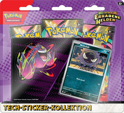 Pokemon Mega-Entwicklung Erhabene Helden Tech-Sticker-Kollektion - Nebulak - NEU