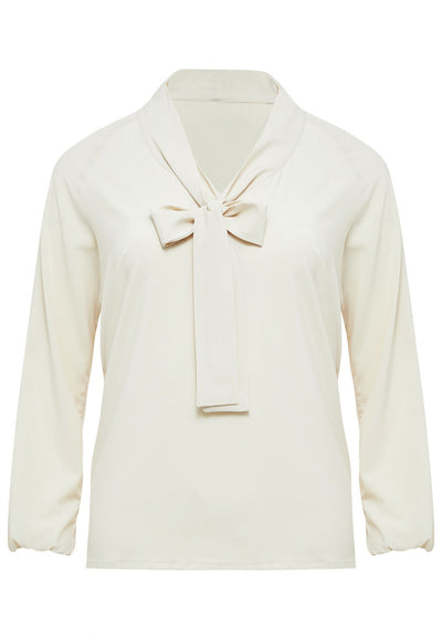 B-WARE DREIMASTER KLASSIK DAMEN BLUSE Gr. XS Farbe Beige