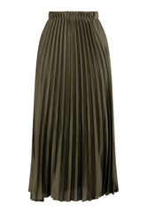 B-WARE DREIMASTER KLASSIK DAMEN SKIRT MIDI Gr. XL Farbe Oliv Grün