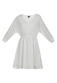 B-WARE DREIMASTER KLASSIK DAMEN KLEID Gr. XL Farbe Wollweiss