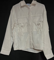 B-WARE USHA BLUE LABEL DAMEN BLUSE Gr.M Farbe Weiss