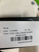 B-WARE FAINA DAMEN STRICKPULLOVER Gr. M/L Farbe Wollweiss Silber