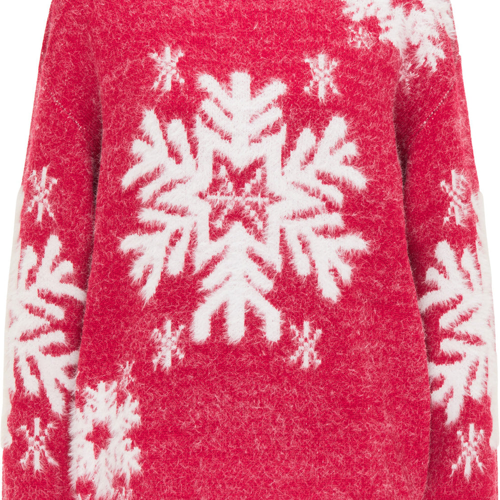 B-WARE MYMO DAMEN PULLOVER Gr. M/L Farbe Rot Weiss