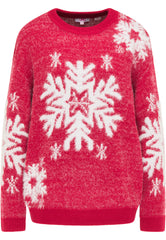 B-WARE MYMO DAMEN PULLOVER Gr. M/L Farbe Rot Weiss