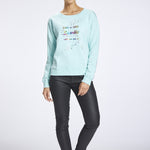 B-WARE MYMO DAMEN SWEATER GR.L FARBE MINZE