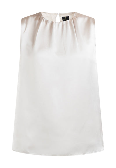 B-WARE DreiMaster Klassik Damen Kurzarmbluse Gr.S Farbe Hellbeige