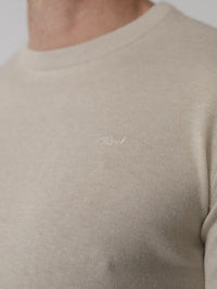 B-WARE PETROL INDUSTRIES HERREN PULLOVER Gr.S FARBE ANTIQUE WHITE MELEE