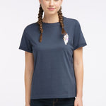 B-WARE MYMO DAMEN T-SHIRT GR. S FARBE MARINE