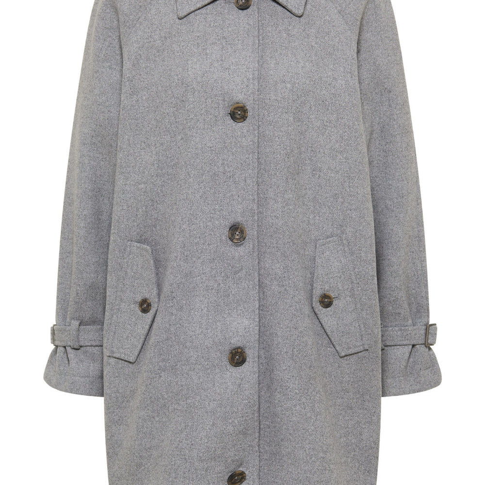 B-WARE DreiMaster Vintage Damen Übergangsmantel Gr. S Farbe Grau Melange