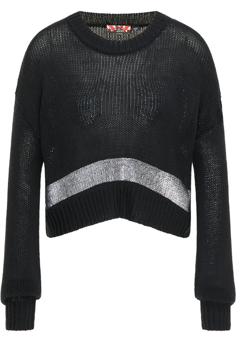 B-WARE MYMO ROCKS DAMEN SWEATSHIRT Gr. M/L Farbe Schwarz