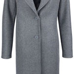B-WARE MYMO DAMEN MANTEL GR.M FARBE GRAU MELANGE