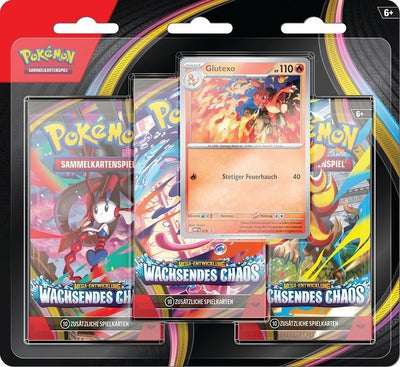 Pokémon – ME04 Wachsendes Chaos – 3-Pack-Blister – DE