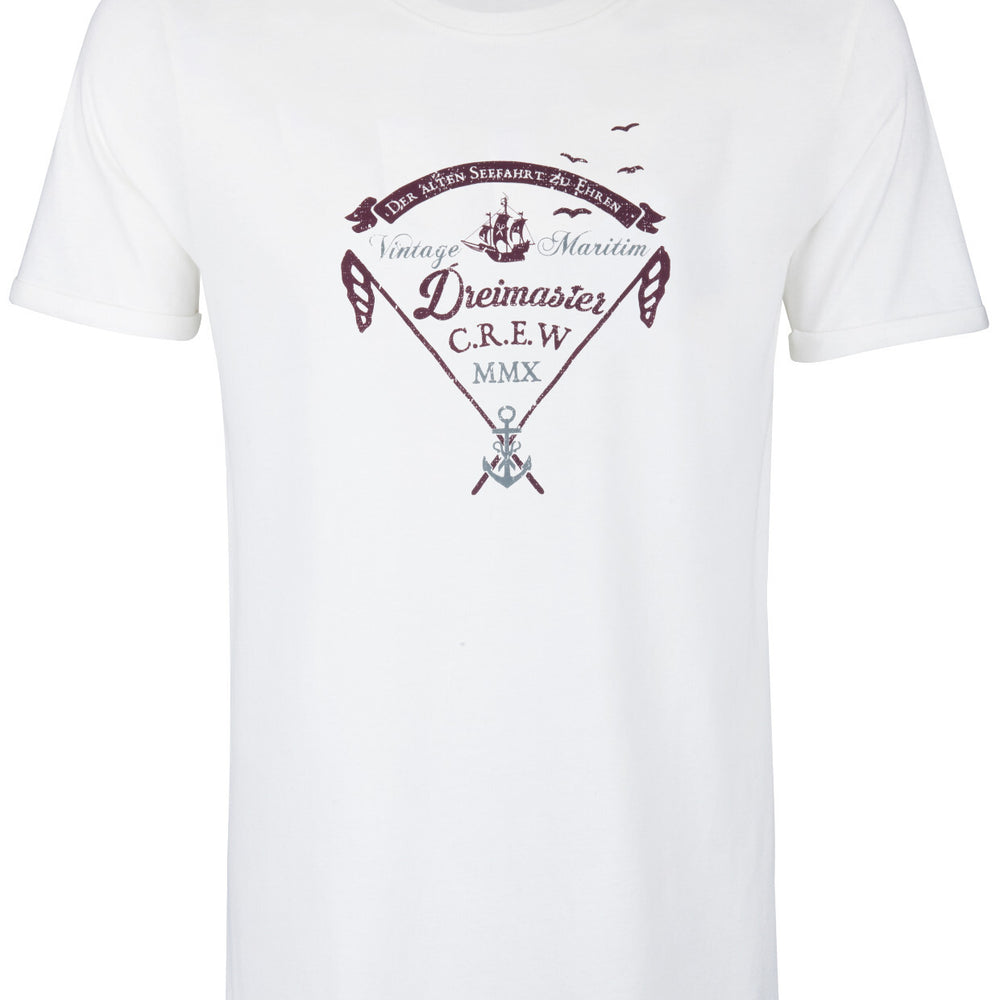 B-WARE DREIMASTER HERREN T-SHIRT Gr. L Farbe Wollweiss