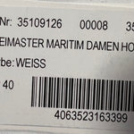 B-WARE DREIMASTER MARITIM DAMEN HOSE Gr.40 Farbe Weiss
