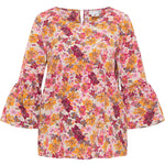 B-WARE usha Damen Bluse Gr. M Farbe WOLLWEISS MEHRFARBIG