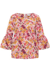 B-WARE usha Damen Bluse Gr. M Farbe WOLLWEISS MEHRFARBIG