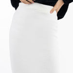 B-WARE IZIA DAMEN STRICKROCK Gr.M/L FARBE WEISS