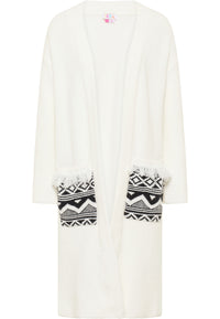 B-WARE IZIA DAMEN OFFENER STRICK CARDIGAN Gr.XS/S FARBE WOLLWEISS