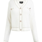 B-WARE FAINA DAMEN STRICKJACKE GR. M/L FARBE WOLLWEISS