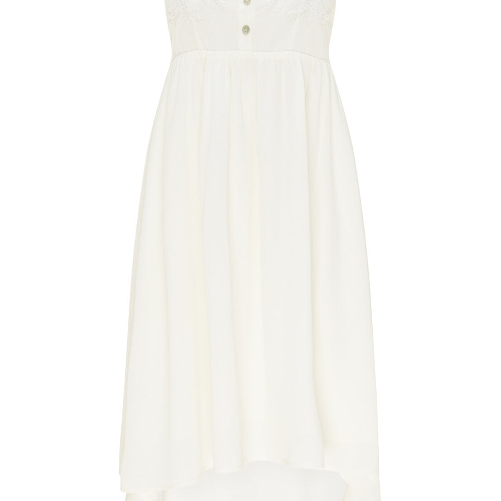 B-WARE DREIMASTER VINTAGE DAMEN SOMMERKLEID Gr.M Farbe WOLLWEISS