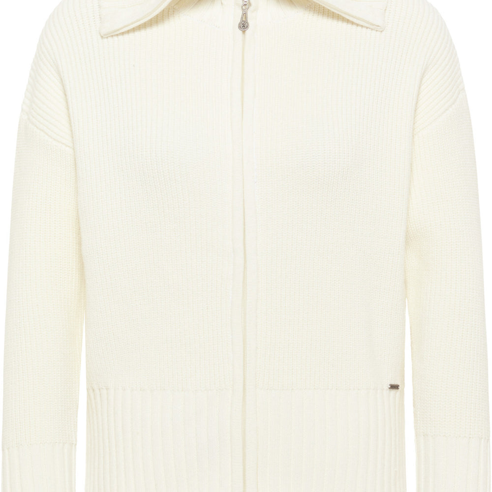 B-WARE DREIMASTER VINTAGE DAMEN STRICKJACKE Gr.XS/S Farbe Wollweiss