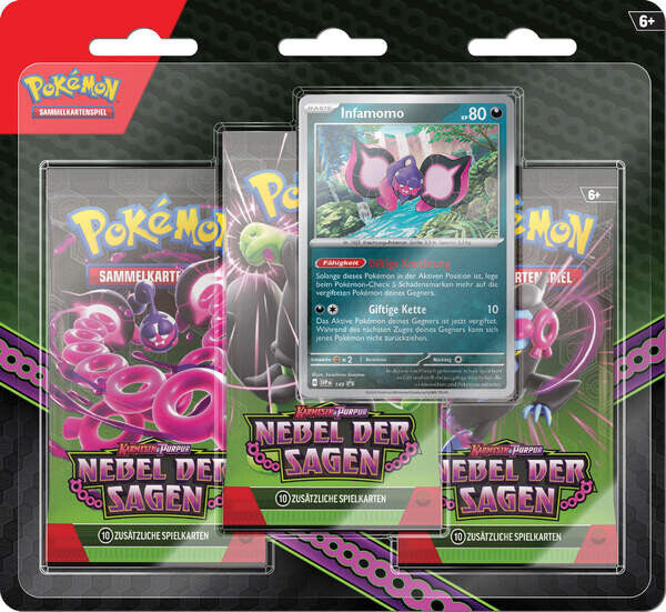 Pokemon Karmesin & Purpur Nebel der Sagen 3-Pack Blister - Infamomo
